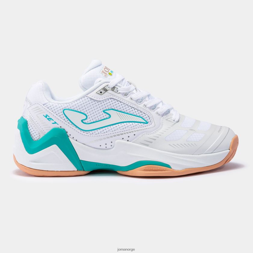 nei Joma sko t.sett 23 leire hvit himmelblå FBD0T01743 kvinner