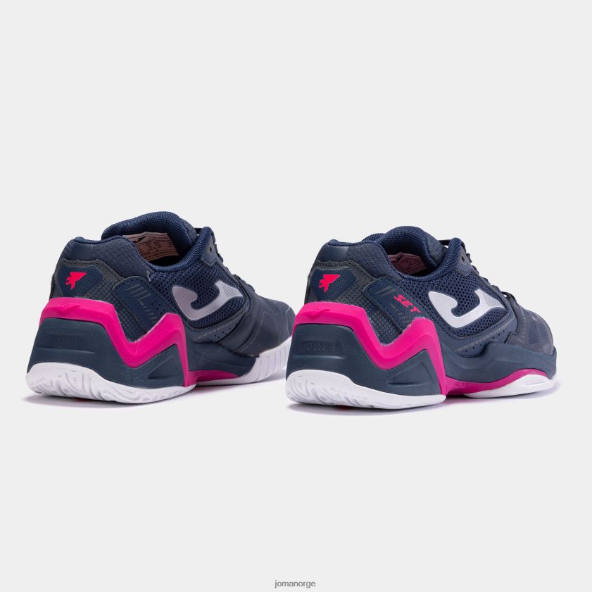 nei Joma sko t.sett 23 hard court marineblå rosa FBD0T01774 kvinner