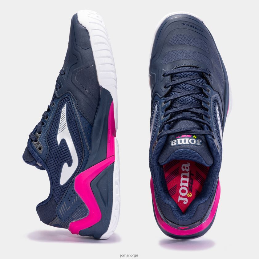 nei Joma sko t.sett 23 hard court marineblå rosa FBD0T01774 kvinner