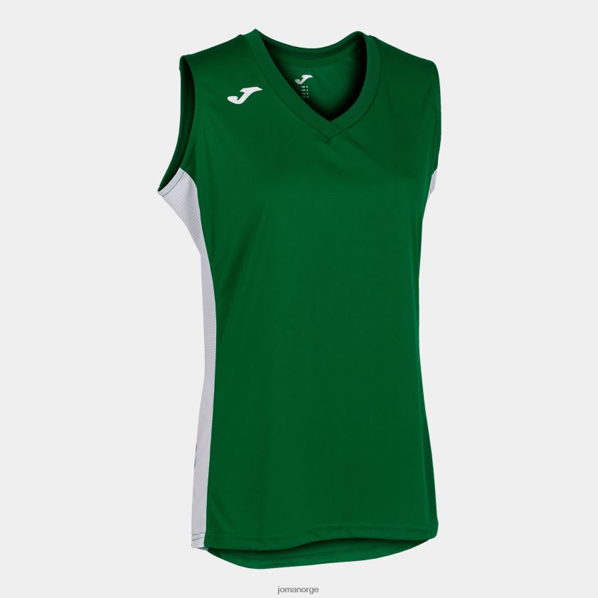 nei Joma ermeløs t-skjorte cancha iii grønn hvit FBD0T04021 kvinner