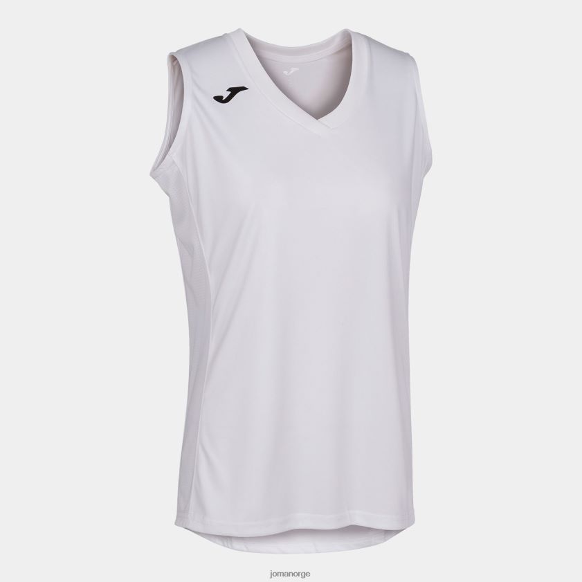 nei Joma ermeløs t-skjorte cancha iii hvit FBD0T02356 kvinner