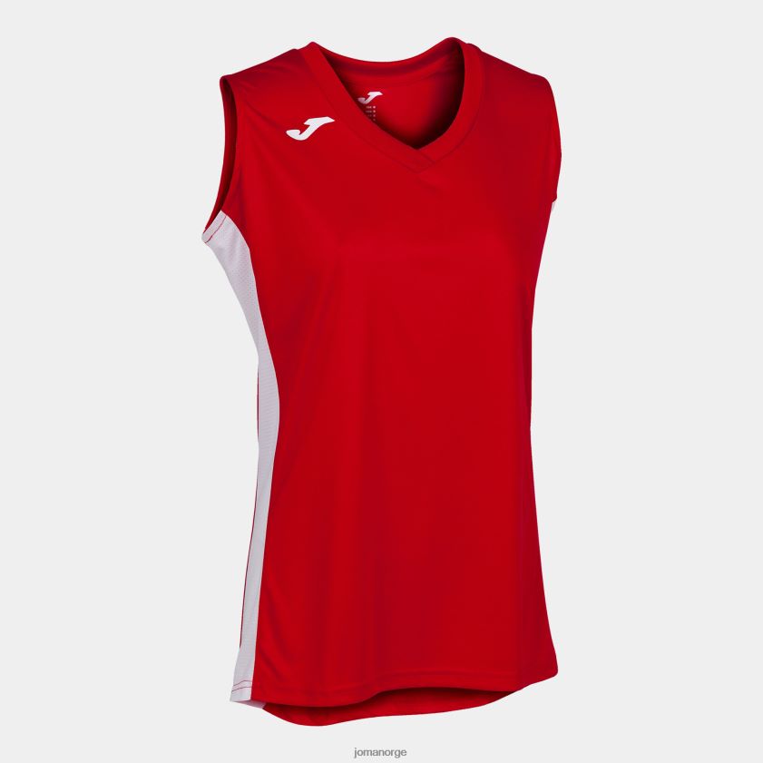 nei Joma ermeløs t-skjorte cancha iii rød Hvit FBD0T03758 kvinner