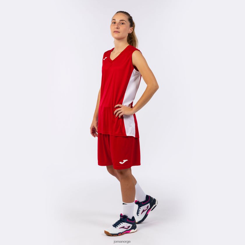 nei Joma ermeløs t-skjorte cancha iii rød Hvit FBD0T03758 kvinner