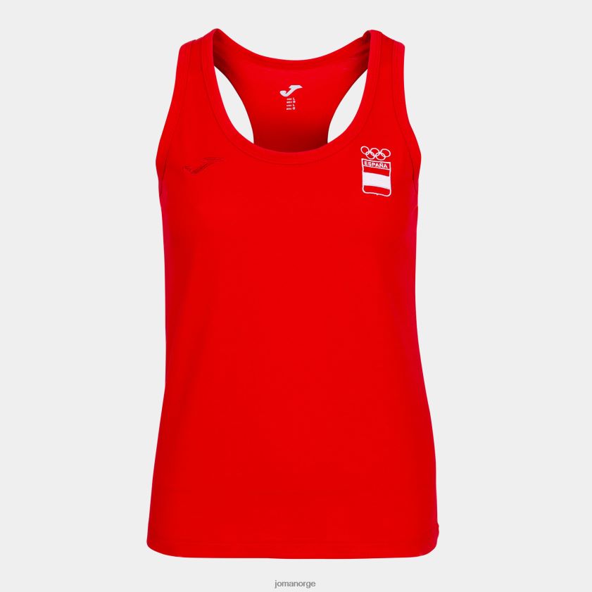 nei Joma ermeløs t-skjorte fritid spansk olympiske komité hvit FBD0T02640 kvinner