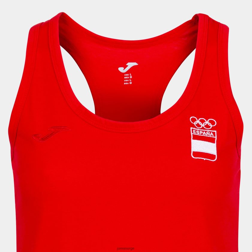 nei Joma ermeløs t-skjorte fritid spansk olympiske komité hvit FBD0T02640 kvinner