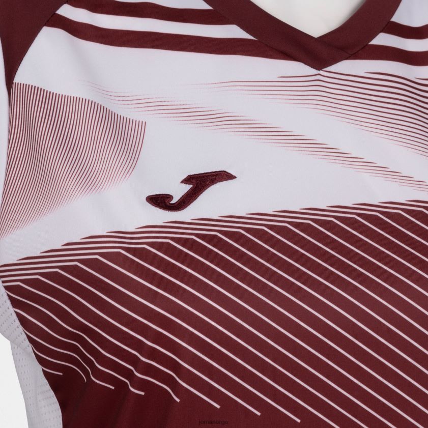nei Joma ermeløs t-skjorte supernova ii burgunder hvit FBD0T02427 kvinner