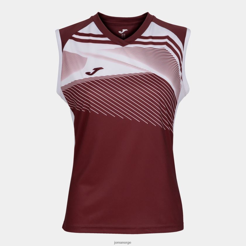 nei Joma ermeløs t-skjorte supernova ii burgunder hvit FBD0T02427 kvinner