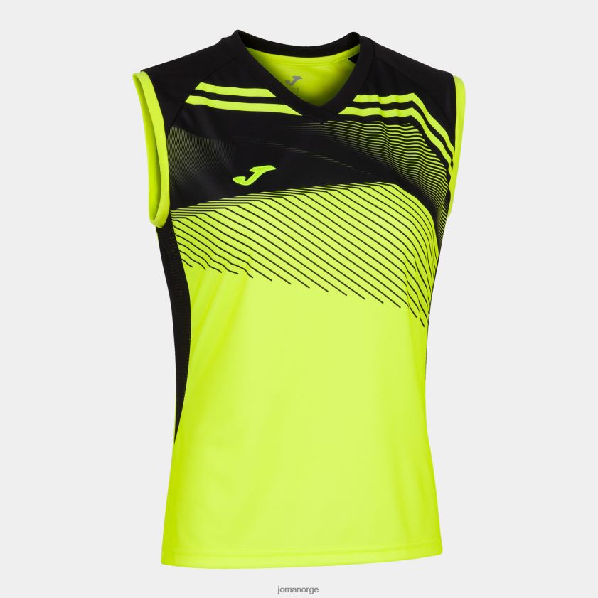 nei Joma ermeløs t-skjorte supernova ii fluorescerende gul svart FBD0T03582 kvinner