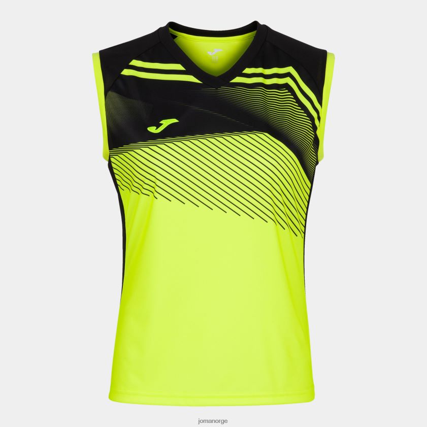 nei Joma ermeløs t-skjorte supernova ii fluorescerende gul svart FBD0T03582 kvinner