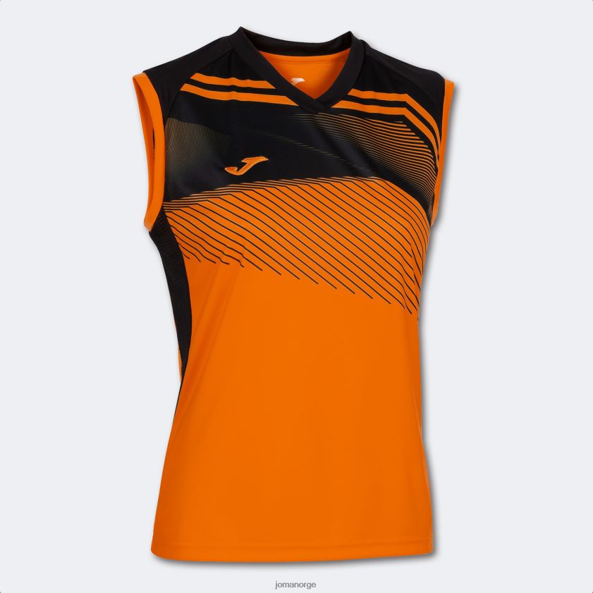 nei Joma ermeløs t-skjorte supernova ii oransje svart FBD0T02308 kvinner