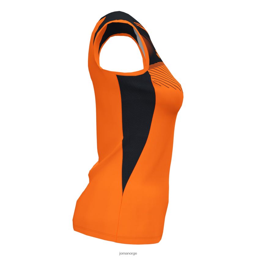 nei Joma ermeløs t-skjorte supernova ii oransje svart FBD0T02308 kvinner