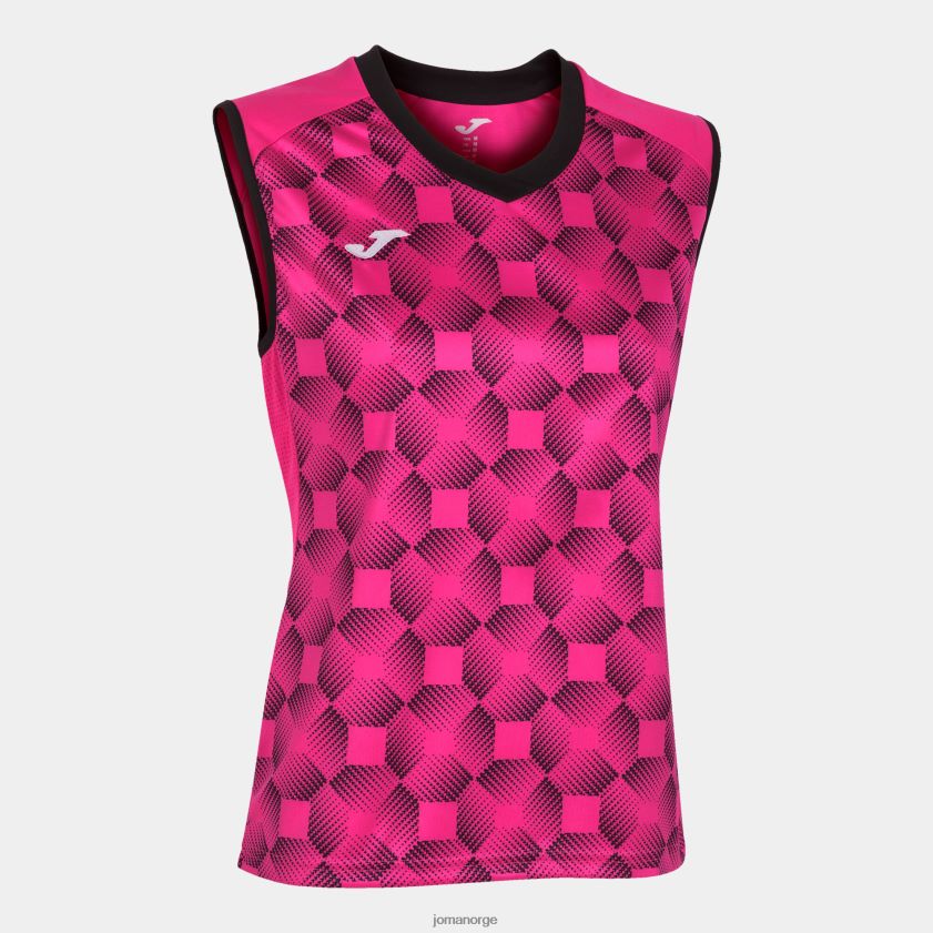 nei Joma ermeløs t-skjorte supernova iii fluorescerende rosa svart FBD0T01639 kvinner