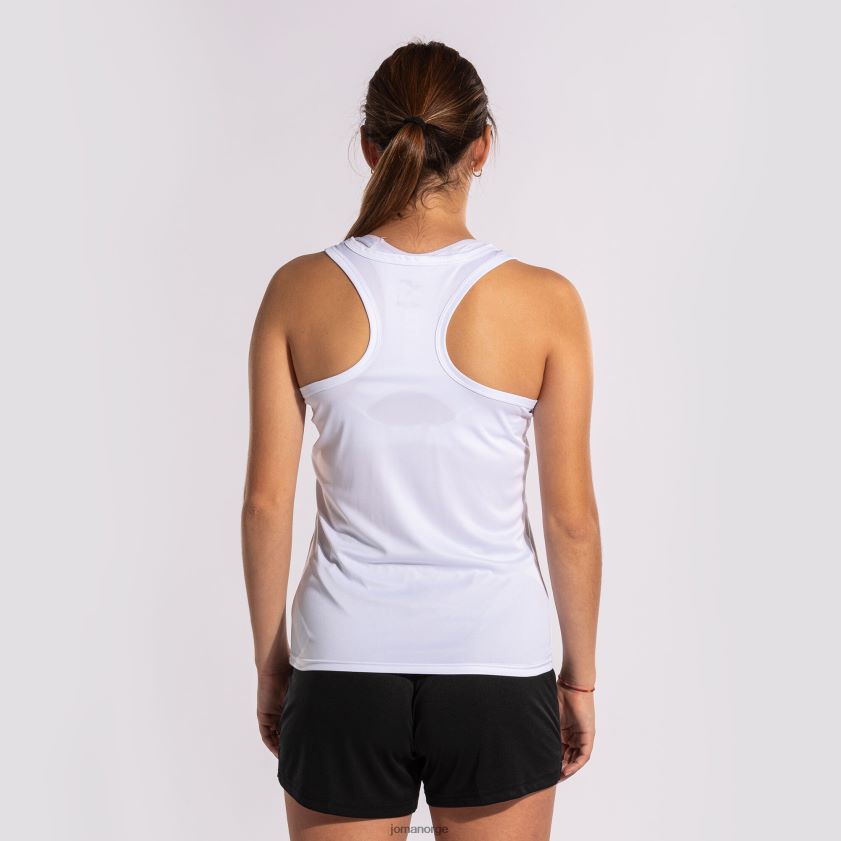 nei Joma ermeløs t-skjortebane hvit fluorescerende grønn svart FBD0T03706 kvinner