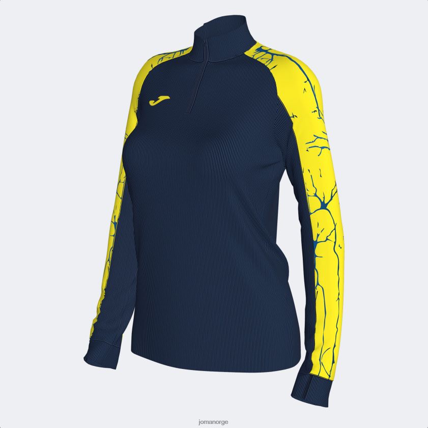 nei Joma genser elite ix marineblå fluorescerende gul FBD0T01705 kvinner