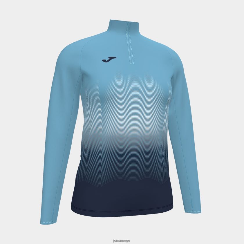 nei Joma genser elite vii fluorescerende turkis marineblå FBD0T02608 kvinner