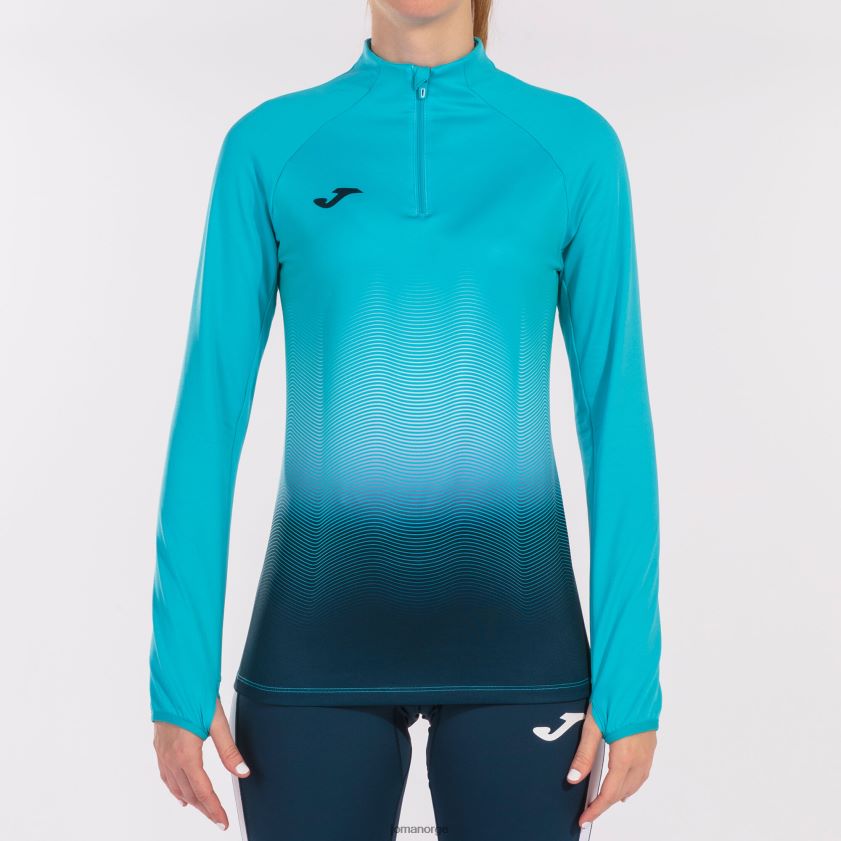 nei Joma genser elite vii fluorescerende turkis marineblå FBD0T02608 kvinner