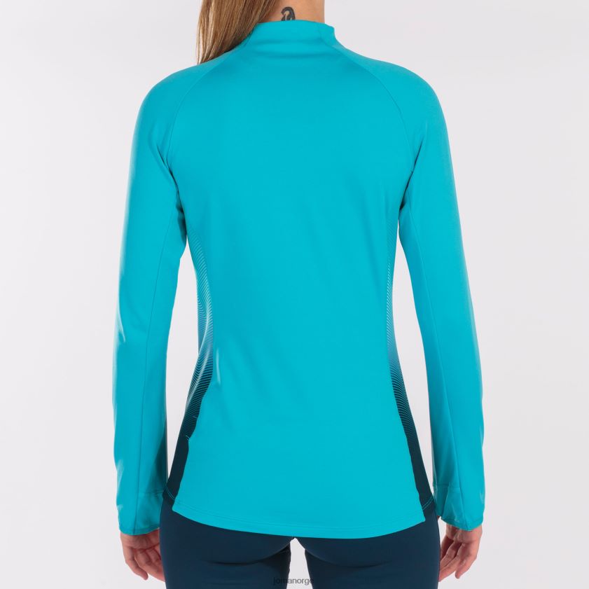 nei Joma genser elite vii fluorescerende turkis marineblå FBD0T02608 kvinner