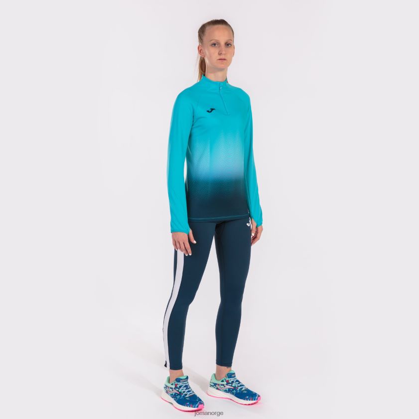 nei Joma genser elite vii fluorescerende turkis marineblå FBD0T02608 kvinner