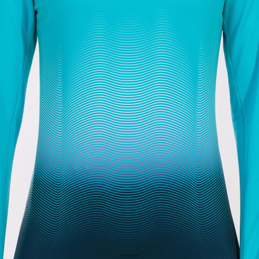 nei Joma genser elite vii fluorescerende turkis marineblå FBD0T02608 kvinner
