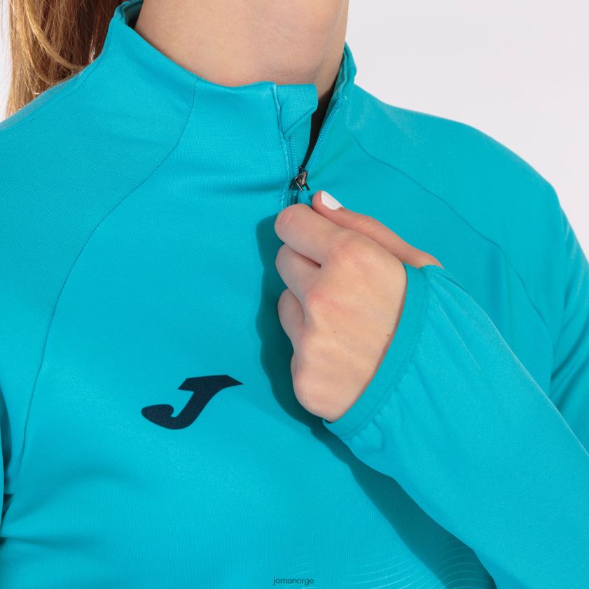 nei Joma genser elite vii fluorescerende turkis marineblå FBD0T02608 kvinner