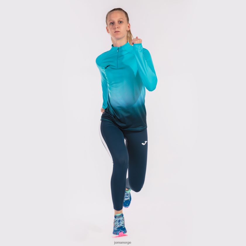 nei Joma genser elite vii fluorescerende turkis marineblå FBD0T02608 kvinner