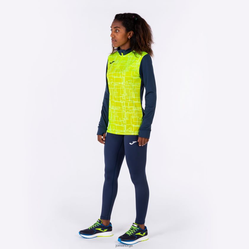 nei Joma genser elite viii marineblå fluorescerende gul FBD0T03962 kvinner