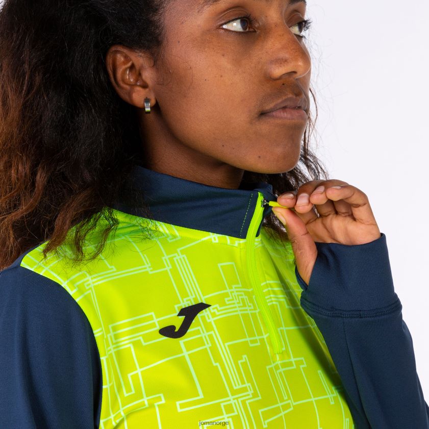nei Joma genser elite viii marineblå fluorescerende gul FBD0T03962 kvinner