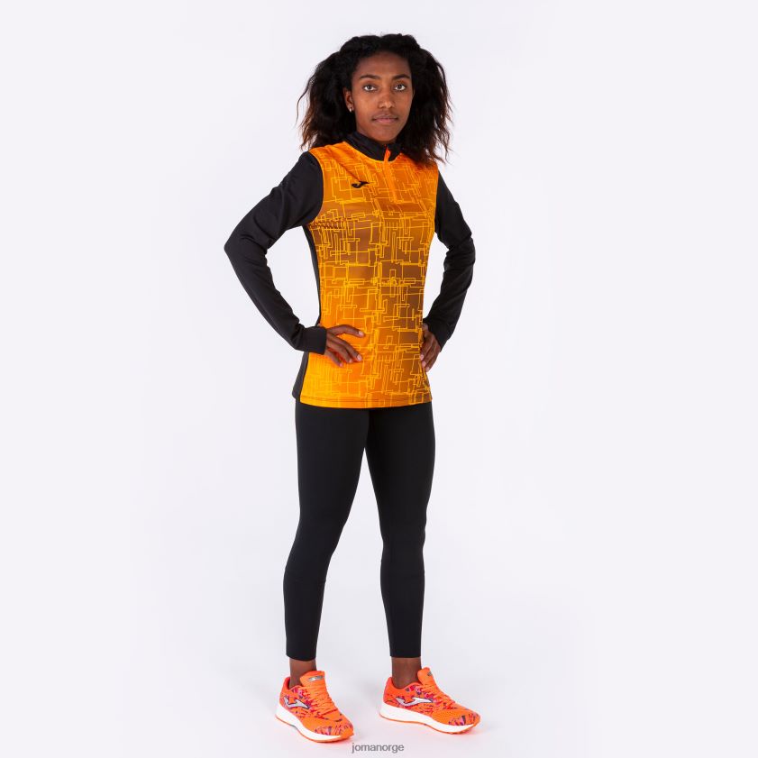 nei Joma genser elite viii svart oransje FBD0T02116 kvinner