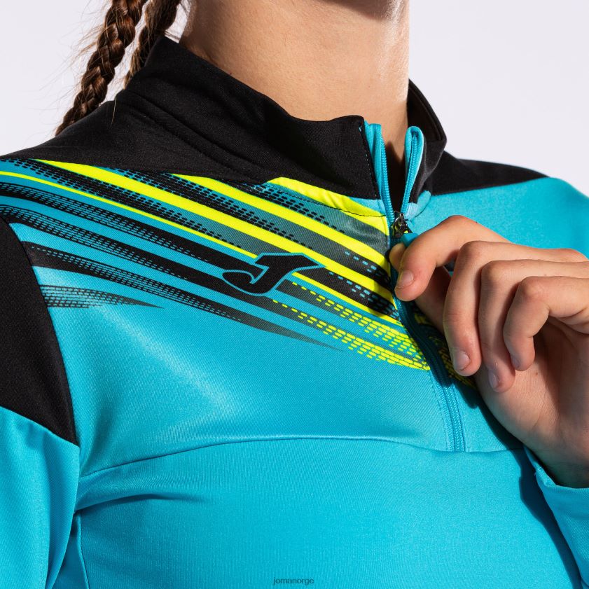 nei Joma genser elite x fluorescerende turkis svart FBD0T02131 kvinner