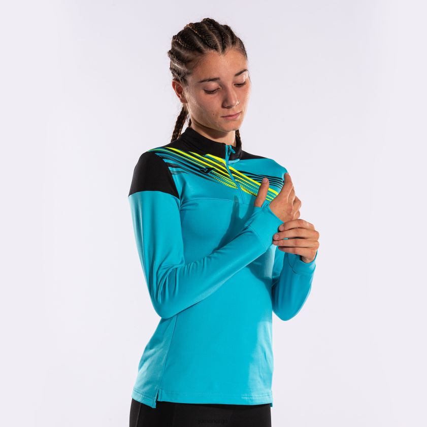 nei Joma genser elite x fluorescerende turkis svart FBD0T02131 kvinner