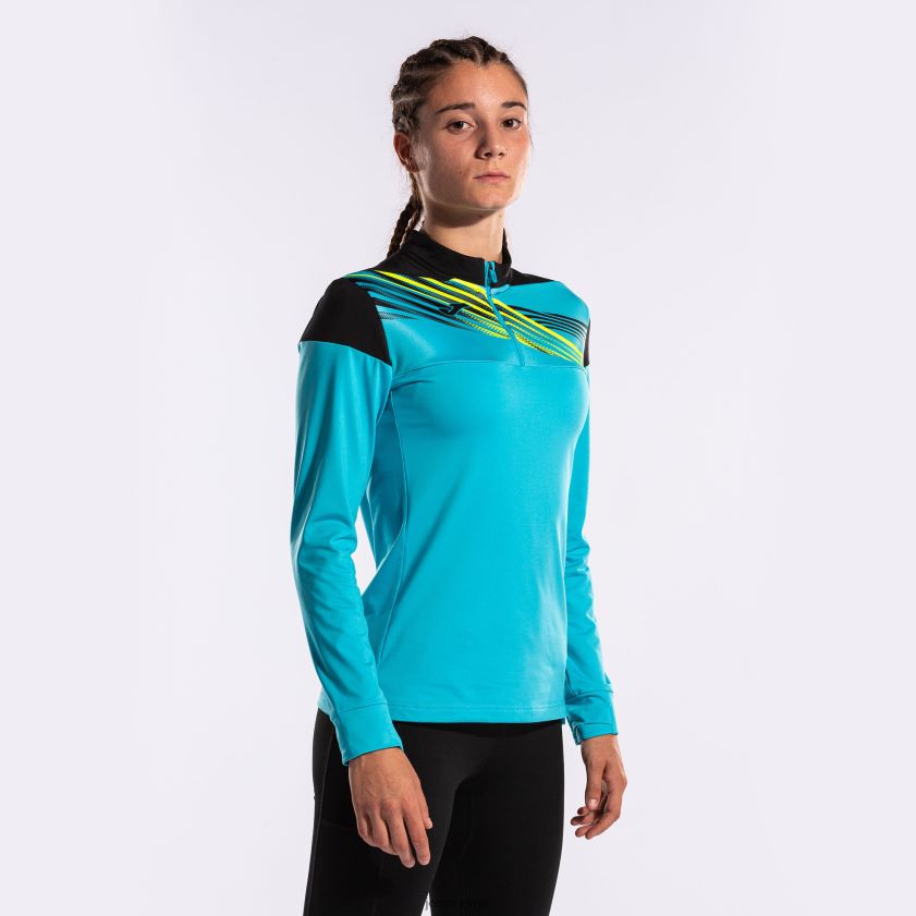 nei Joma genser elite x fluorescerende turkis svart FBD0T02131 kvinner