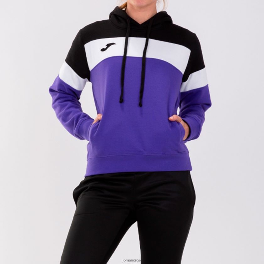 nei Joma hettegenser crew iv lilla svart hvit FBD0T02019 kvinner
