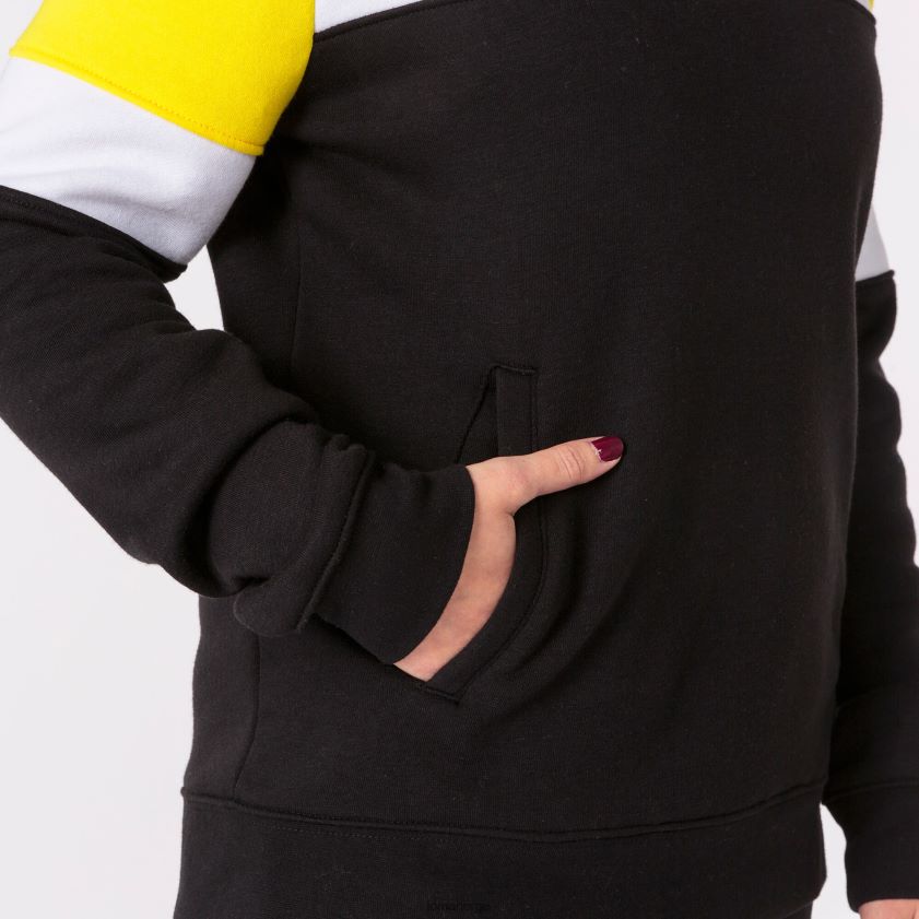 nei Joma hettegenser crew iv svart gul hvit FBD0T02309 kvinner