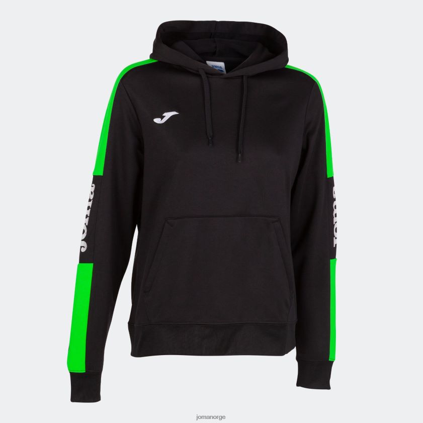 nei Joma hettegenser mesterskap iv svart fluorescerende grønn FBD0T04044 kvinner