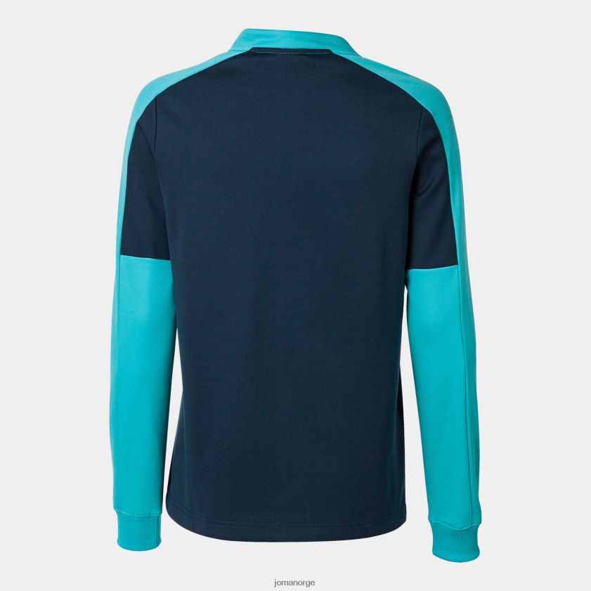 nei Joma økomesterskap i sweatshirt marineblå fluorescerende turkis FBD0T03617 kvinner