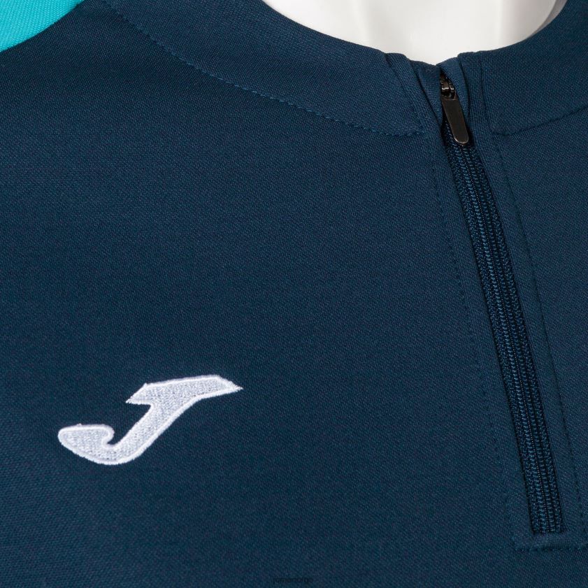 nei Joma økomesterskap i sweatshirt marineblå fluorescerende turkis FBD0T03617 kvinner