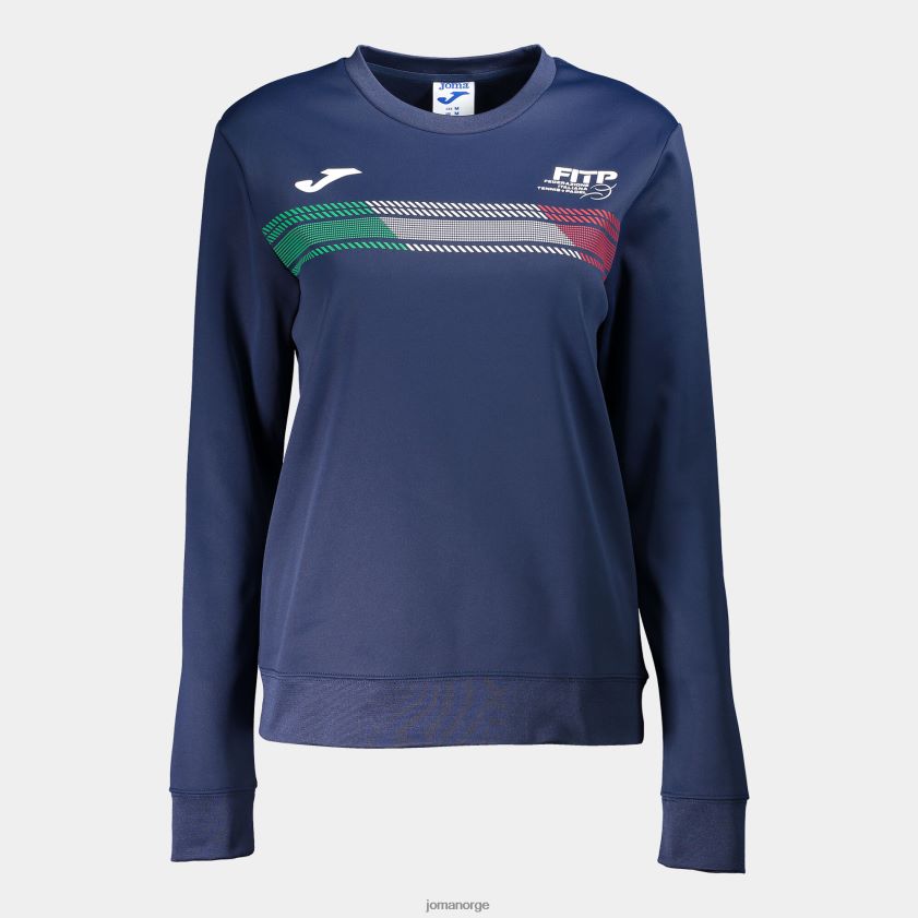 nei Joma sweatshirt italiensk tennis- og padelforbund marineblå FBD0T02141 kvinner