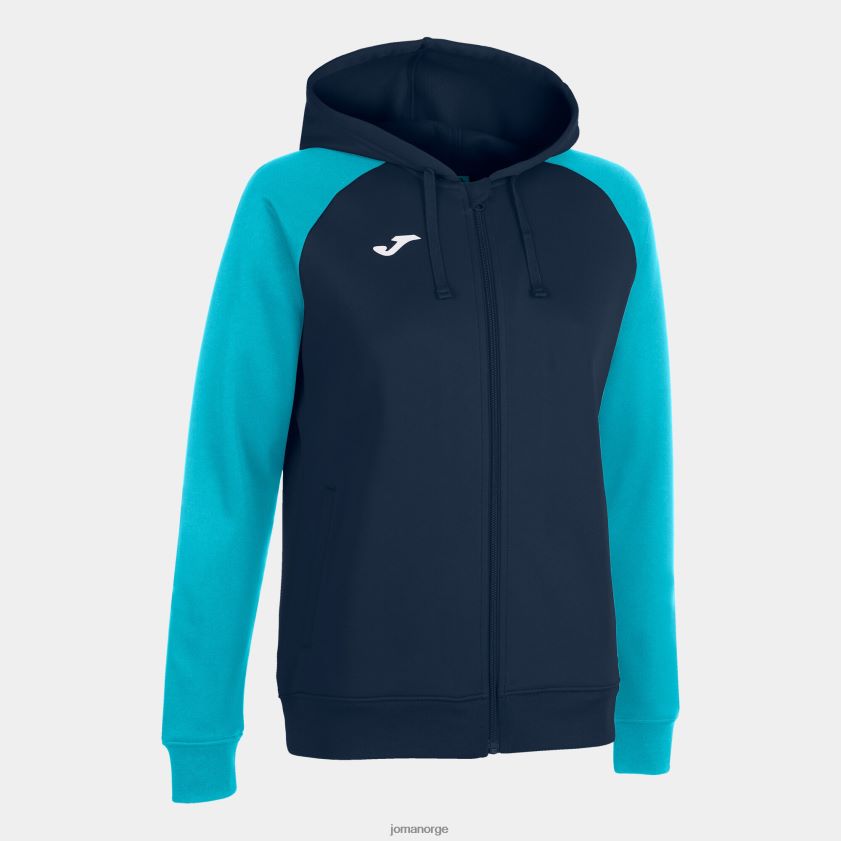 nei Joma hettejakke akademi iv marineblå fluorescerende turkis FBD0T02118 kvinner