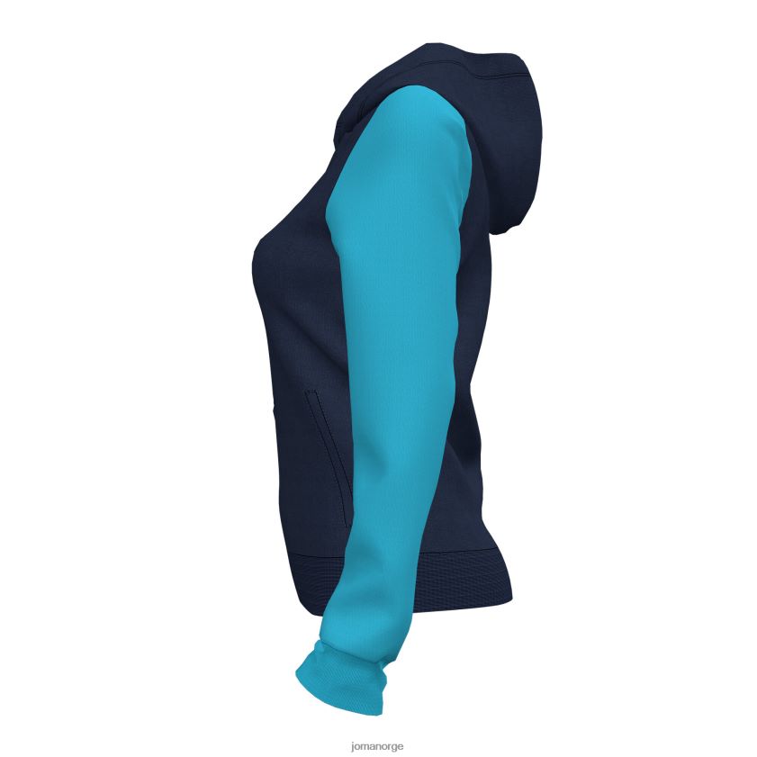 nei Joma hettejakke akademi iv marineblå fluorescerende turkis FBD0T02118 kvinner