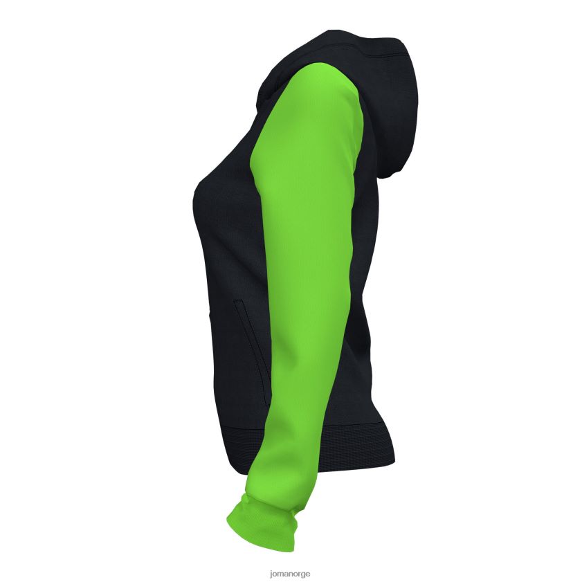 nei Joma hettejakke akademi iv svart fluorescerende grønn FBD0T02467 kvinner