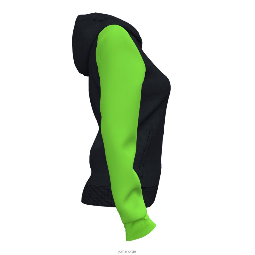 nei Joma hettejakke akademi iv svart fluorescerende grønn FBD0T02467 kvinner