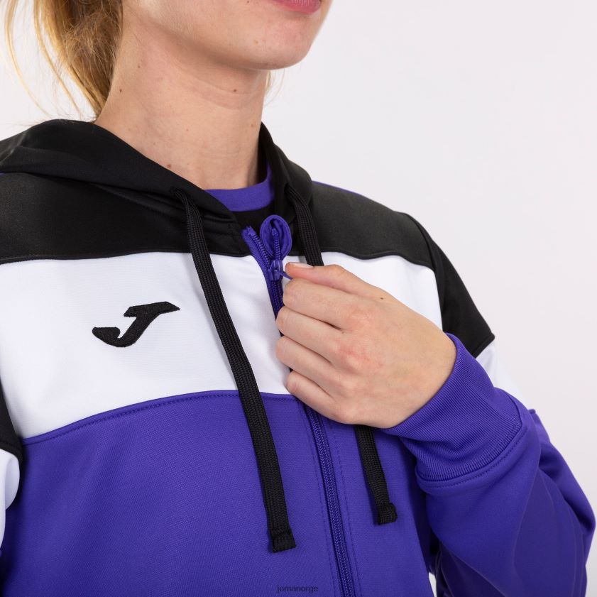 nei Joma hettejakke crew iv lilla svart hvit FBD0T01932 kvinner
