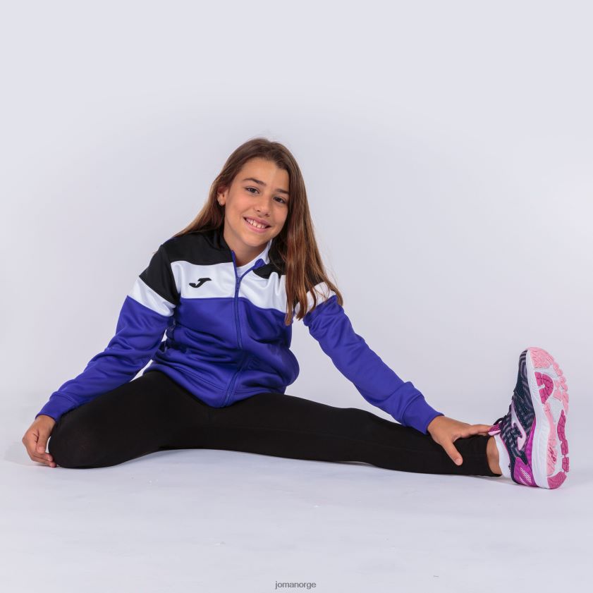 nei Joma hettejakke crew iv lilla svart hvit FBD0T01932 kvinner