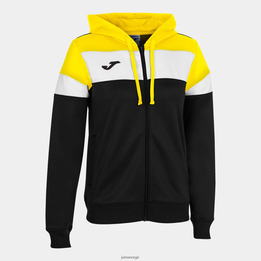nei Joma hettejakke crew iv svart gul hvit FBD0T03844 kvinner