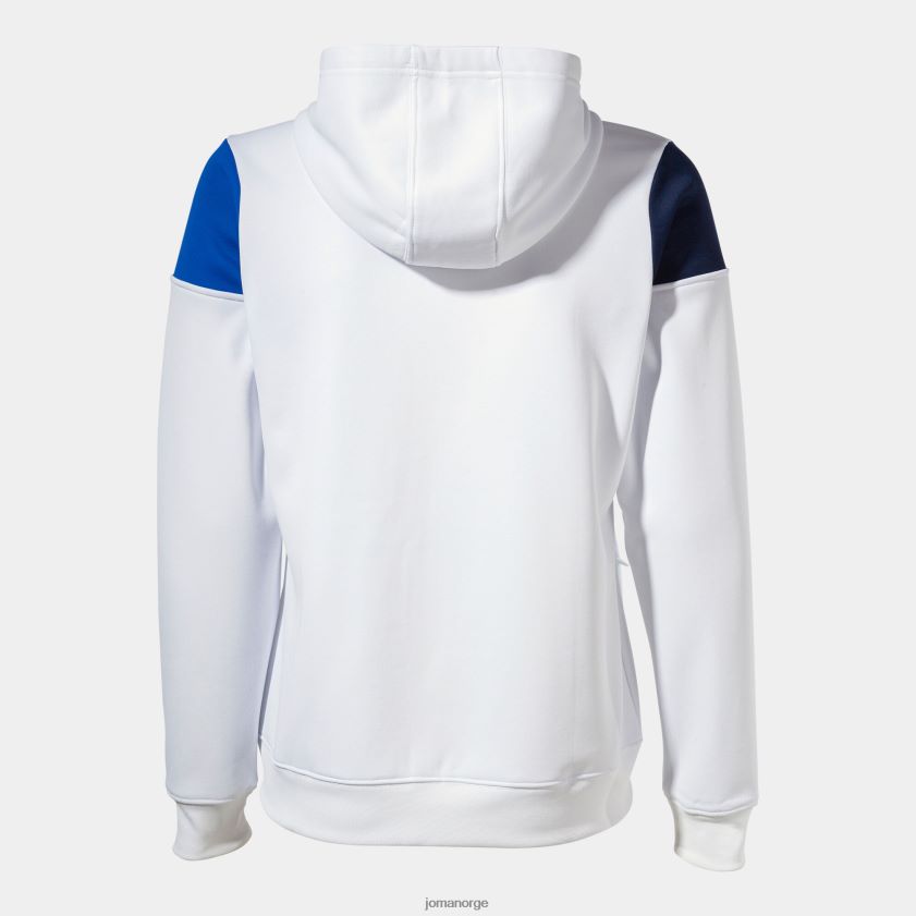 nei Joma hettejakke crew v hvit kongeblå marineblå FBD0T02022 kvinner