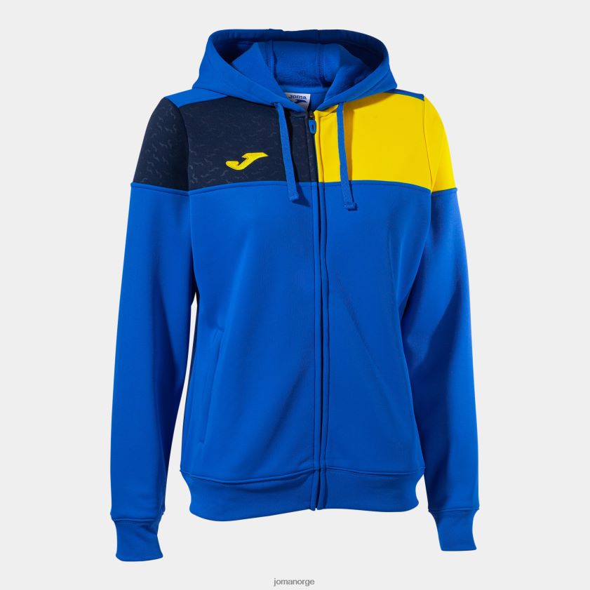 nei Joma hettejakke crew v kongeblå gul marineblå FBD0T01596 kvinner