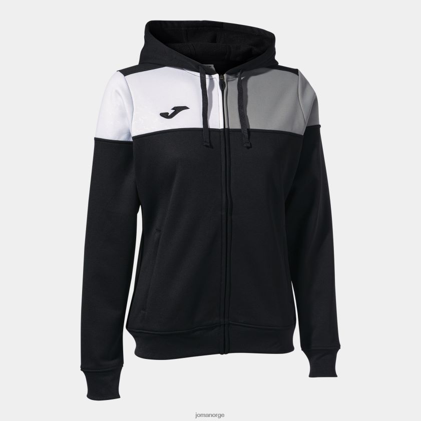 nei Joma hettejakke crew v svart grå hvit FBD0T02143 kvinner