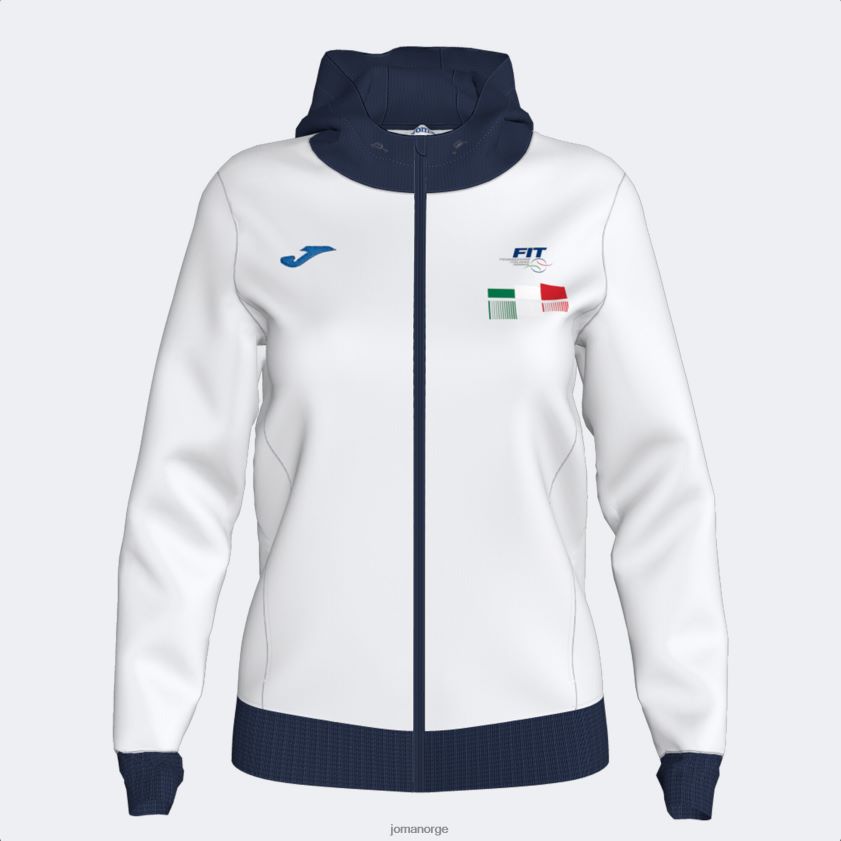 nei Joma hettejakke italiensk tennisforbund hvit FBD0T03624 kvinner