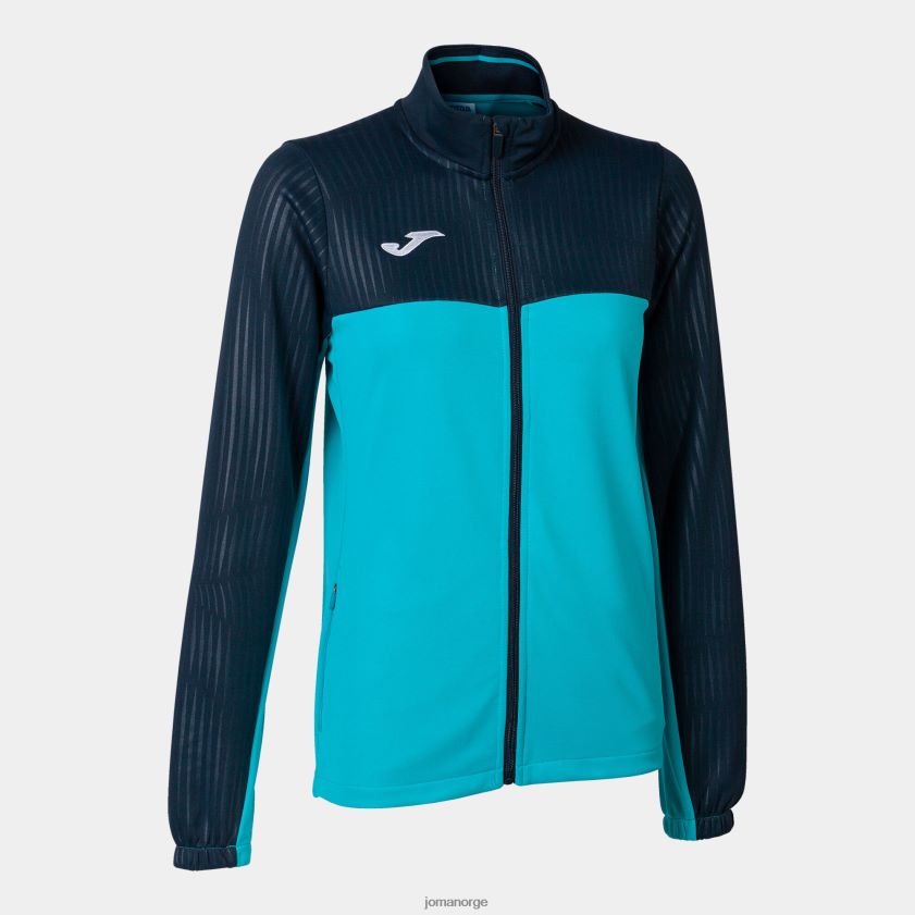 nei Joma jakke montreal fluorescerende turkis marineblå FBD0T02620 kvinner