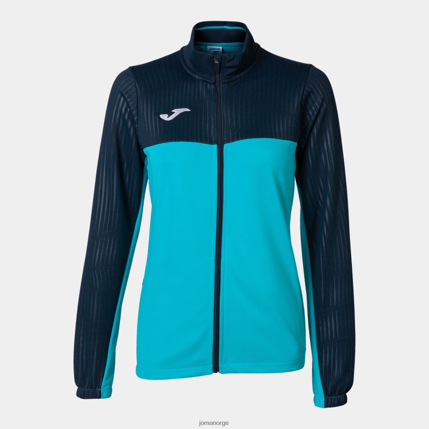 nei Joma jakke montreal fluorescerende turkis marineblå FBD0T02620 kvinner